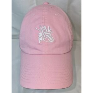 Nike Club Cap Adjustable Hat Pink White‎ Embroidered Anatomical Heart Womens M/L